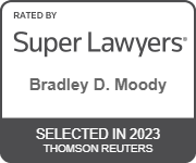 Bradley D. Moody, rated by Super Lawyers, selected in 2023. Thomson Reuters.